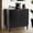 Black, variant on Modern Fluted Sideboard & Buffet Cabinet-Adjustable Shelves, Solid Wood Legs & Vertical Grooved Design,Versatile Accent Cabinet for Dining Room,living room Storage,Yellow