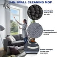 thumbnail image 3 of Wall Cleaner Mop With 79 Inches Long Handle  360° Washer Tool For Walls/ceiling Fans/dust/baseboard/floors Clean Ceiling Duster Squeegee 6 Replacement Pads, 3 of 6
