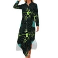 thumbnail image 2 of Robe Chemise à Manches Longues Neural Network 2, Robes d'Été pour Femmes 2024, 2 of 5