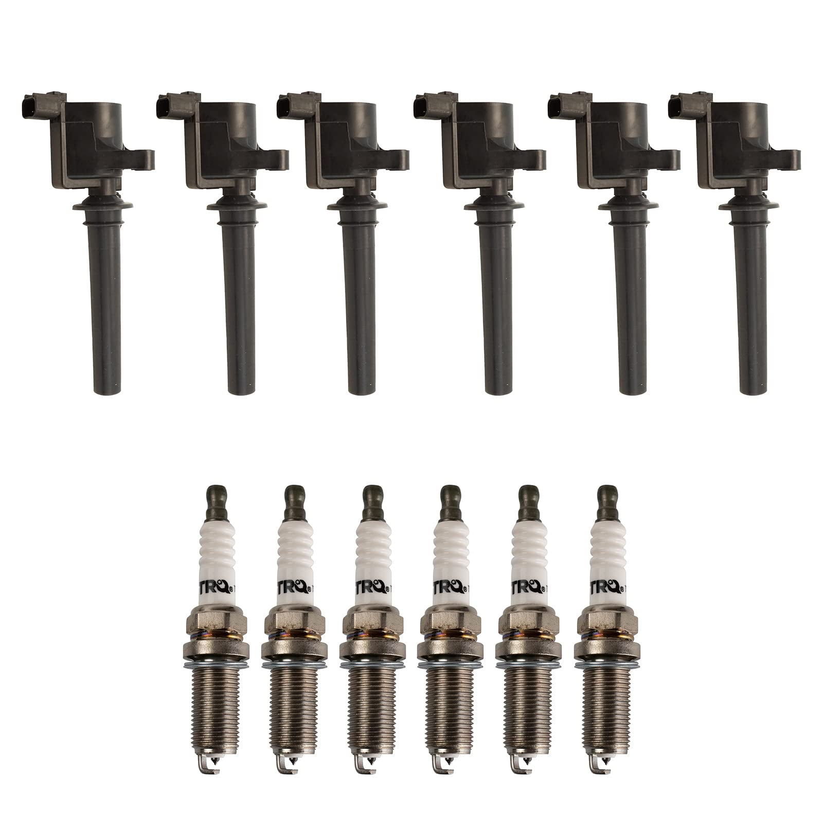 TRQ Engine Iridium Spark Plug & Ignition Coil Kit for Ford Mazda Mercury V6 3.0L ICA71942 Fits select: 2001-2008 FORD ESCAPE, 2005-2007 FORD FIVE HUNDRED
