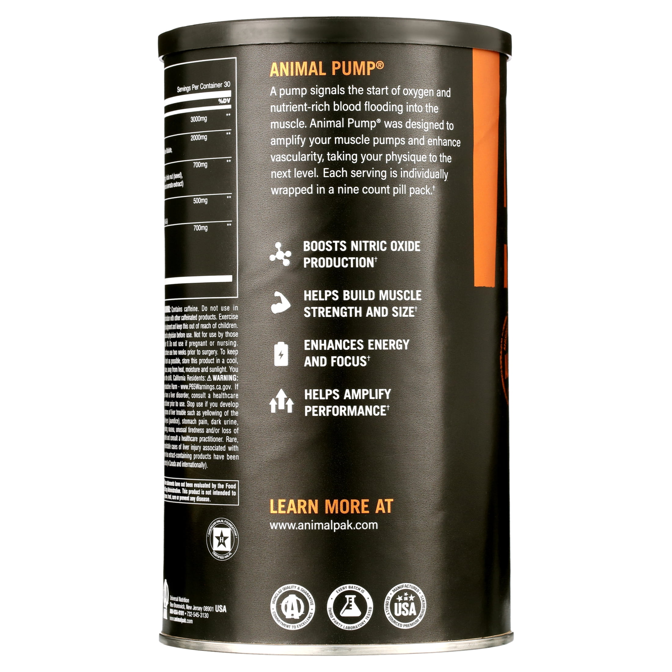 Universal Nutrition Animal Pump Pre Workout Pack, 30 Ct