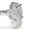 thumbnail image 3 of Bella Jewel 14K White Gold Plated Ring for Her - 2.1 Ct Oval Cut Lab Created Simulated Diamond - Wedding Ring - Solitaire with Accent Diamond Ring - Eternity Diamond Ring - Halo Diamond Ring, 3 of 3