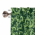 thumbnail image 5 of Retro Christmas Pattern Kitchen Curtains and Valances Set, Abstract Green Country Decoration Rod Pocket Window Valance Window Curtain Panels for Living Room Bedroom Laundry, 27.5x36in, 3 Pieces, 5 of 7