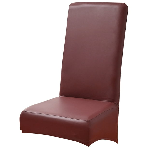 Cubierta de silla de comedor engrosar la cubierta protector de silla de comedor estirable de cuero PU