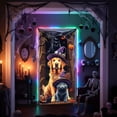 thumbnail image 5 of Lilixerw Halloween Door Banner, Golden Retriever Cat Witch Hat Pumpkin Spider Web Bat Print, for Entry Door, Wall, Porch and Party Backdrop Decoration, 70.8x35.4 inch, 5 of 6