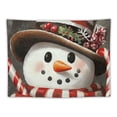 thumbnail image 5 of Pratyus Snowman Hat Candy Cane Tapestry Wall Hanging for Bedroom Dorm Christmas Decoration 4 Sizes Short Plush Easy to Hang 50x40inch, 5 of 6