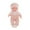 Pink, variant on ToyKingdee Caucasian 11-inch Small Soft Body Doll | Washable |Removable White and Pink Outfit w/Hat, Pacifier & Blanket
