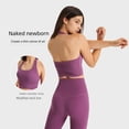 thumbnail image 4 of Sujetador deportivo de yoga plisado elegante de moda para mujer, ropa interior deportiva con espalda descubierta y escote halter sexy de estilo europeo y americano, 4 of 6