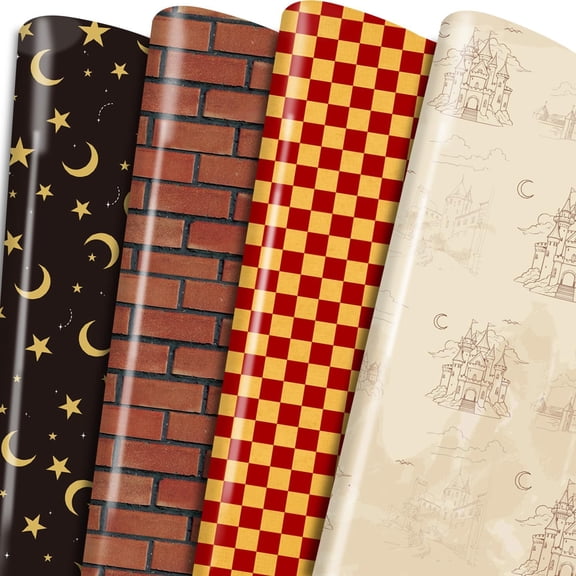 Magic Theme Wrapping Paper - 12 Sheets Wizard Castle Wrapping Paper for Birthday Baby Shower