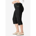 thumbnail image 3 of Woman Within Plus Size Petite Stretch Denim Five-Pocket Capri Jeans, 3 of 6