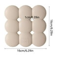 thumbnail image 3 of Silicone Placemats, Kitchen Table Mats, Heat Resistant Coasters, Thick Pot Mats, Easy to Clean for Dining Table Insulation, Hot Pad for Dishes, Khaki, by FAJHHA, 3 of 6