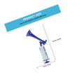 thumbnail image 2 of OULII 1Pack Air Horn Pump Noisemaker Blue ABS Warning Sound Cheering Soccer Events Festivals, 2 of 7