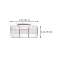 thumbnail image 2 of 2Pcs Large Capacity Medicine Storage Case Compartmented Box Dormitory Plastic Box, 2 of 6
