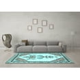 thumbnail image 3 of Ahgly Company Indoor Round Animal Light Blue Traditional Area Rugs, 6' Round, 3 of 4