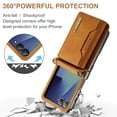 thumbnail image 4 of 2 in 1 Wallet Case for Samsung Galaxy Z Flip 7 for Women Men, Detachable Cards Holder Magnetic Back Cover Stand Feature Shockproof Premium PU Leather Phone Cover for Samsung Galaxy Z Flip 7, Brown, 4 of 12