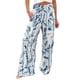 thumbnail image 2 of ICHUANYI Clearance Women Casual Printing Pockets Elastic Waist Comfortable Straight Loose Pants(Light Blue, M) ICHUANYI WER2023080703296, 2 of 4