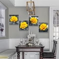 thumbnail image 6 of Canvas Wall Art For Living Room Family Wall Decor For Bedroom Modern Kitchen Wall Decorations Black And White Wall Pictures Artwork Yellow Rose Flowers Canvas Art Prints Bathroom Home Decor 4 Piece, 6 of 6