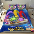 thumbnail image 1 of Galaxia Creativa Conjunto de sábanas temático, trío de piezas, cómodo y amigable con la piel, diseño único, regalo de decoración para el hogar para familiares, amigos y fans,135cm *200cm, 1 of 6