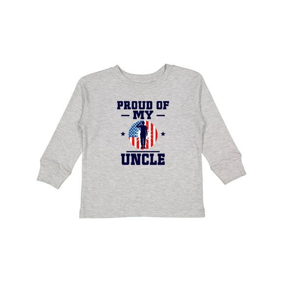 Inktastic Military Uncle Proud Nephew Boys or Girls Long Sleeve Toddler T-Shirt