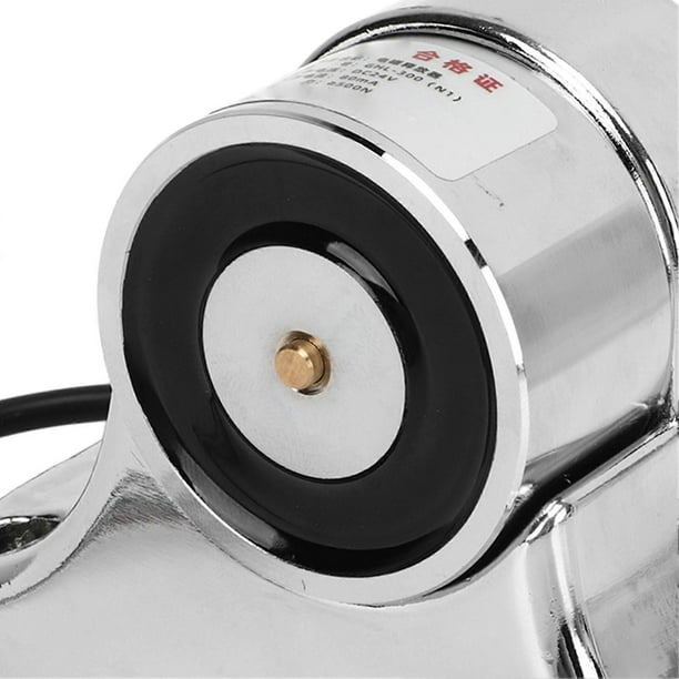 Silver Zinc Alloy Electromagnetic Door Stop, 55kg Suction Cup Fire Door Stop for Safety