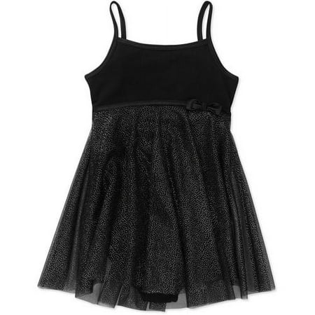 Girls' Dance Foil Spray Babydoll Leotard