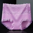 thumbnail image 2 of Virmaxy Womens Lace Period Underwear Panties Solid Lace Plus Size High Waist Leak Proof Cotton Crotch Shorts Underwear Panties Purple XXL, 2 of 6