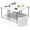 White, variant on Folding Table 4 Foot for Indoor Outdoor, Portable Heavy Duty Fold-in-Half Utility Small Plastic Adjustable Height Folding with Carrying Handle for Picnic and Party, White