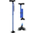 thumbnail image 1 of Bastón HONEYBULL para hombre y mujer: plegable, ajustable, plegable, de pie, con punta pivotante, resistente | Bastones plegables para personas mayores y adultos [Azul], 1 of 5