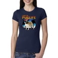 thumbnail image 2 of Wild Bobby, Cute Pug Life Living, Animal Lover, Women Slim Fit Junior Tee, Navy, Medium, 2 of 4