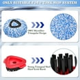 thumbnail image 3 of HSAPOW-Spin Mop Refills Compatible with OCedar RinseClean 2-Tank System - 6-Piece Set Includes 4 Washable Microfiber Replacement Heads, 1 Base & 1 Small Gray Full Cleaning Brush - Floor Cleaning Acce, 3 of 4