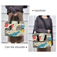thumbnail image 6 of FORMRS 16" Laptop Bag Carrying Sleeve Case with Handle Travel Shoulder Briefcase, Blue Retro Print, 6 of 8