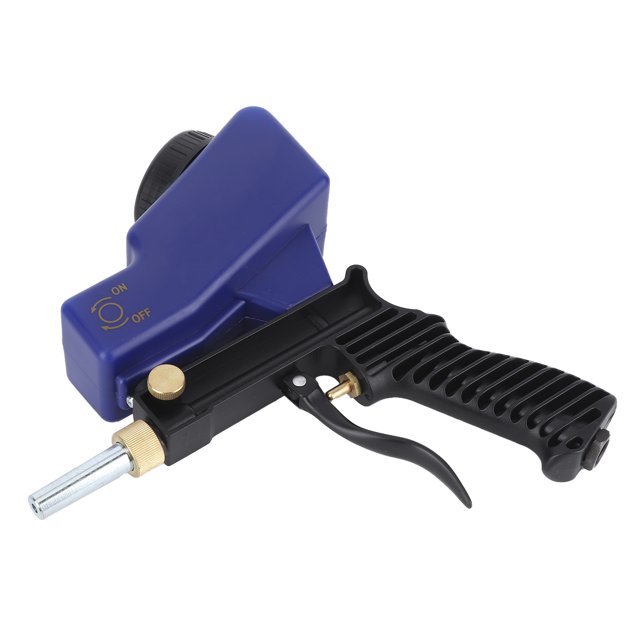Car Sandblaster, Adjustable Durable Easy Loading Large Capacity Gravity Sandblasting , For Rust Removal Details Burrs Blue