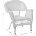 thumbnail image 6 of Jeco 3 Piece Resin Wicker Patio Conversation Set in Espresso-Color:White, 6 of 7