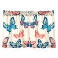 thumbnail image 7 of Yayeee Kitchen Curtains Light Filtering 27"x36" Rod Pocket Short Cafe Window Panel, Green Butterflies, 7 of 7