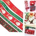 thumbnail image 4 of Noothes 5-Yard Christmas Satin Ribbon with Metallic Glitter, Red and Gold Holiday Printed Fabric for Gift Wrapping Bows and Reusable Craft Decorations, 4 of 8