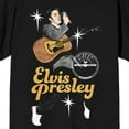 thumbnail image 2 of Sun Records Elvis Presley Vintage Art Crew Neck Short Sleeve Men's Black T-shirt-Small, 2 of 7