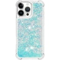 thumbnail image 2 of Case for iPhone 16 Pro Case Glitter Liquid Cute Clear,Sparkle Floating Quicksand Shockproof Protective Bumper Soft TPU Phone Case for iPhone 16 Pro 6.3 inch Star Blue YB, 2 of 7