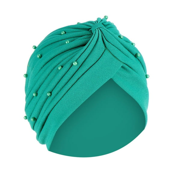 Kiplyki Women Beading India Hat Muslim Ruffle Chemo Hat Beanie Wrap Cap