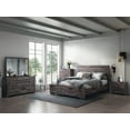 thumbnail image 2 of Acme Furniture Juniper Modern Metal Panel Bed, Queen, Dark Cherry, 2 of 2