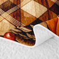 thumbnail image 5 of Erosebridal Plaid Pumpkin Quilt King 3 Pieces,Fall Harvest King Coverlet Set,Cream,1 Bedspread and 2 Pillowcases, 5 of 7