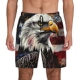 thumbnail image 2 of Goofa Retro American Eagle A Printed Men's Swim Trunks Board Shorts Quick Dry Mens Swimming Trunks with Compression Liner,Breathable Fit Hawaii Beach Shorts-, 2 of 9