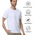 thumbnail image 3 of wirarpa Mens 2 Pack Cotton Crew Neck T-Shirts Short Sleeve Summer Tops Fashion Basic Tees White Size Medium, 3 of 6