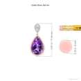thumbnail image 2 of ANGARA Natural 2.1 ct Amethyst Teardrop Earrings with Diamond in 14K Rose & White Gold for Women (Size-9x6mm) | February Birthstone, Anniversary, Jewelry Gift for Women | Natural Amethyst Earrings, 2 of 7