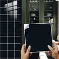 thumbnail image 2 of Juego de 10 pegatinas para azulejos de color sólido con forma de diamante negro, resistentes al aceite, para cocina, para armarios, resistentes al agua, para pared, 2 of 5