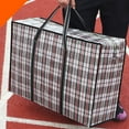 thumbnail image 3 of Heavy Duty Woven Polypropylene Travel Organizer Bag Extra Large Moving Storage Solution With Secure Drawstring Closure, 3 of 3