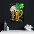 thumbnail image 5 of COMIO St Patrick's Day Canvas Painting Art, Shamrocks In A Beer Mug Picture Print, Living Room Home Decor Gifts, 5 of 5