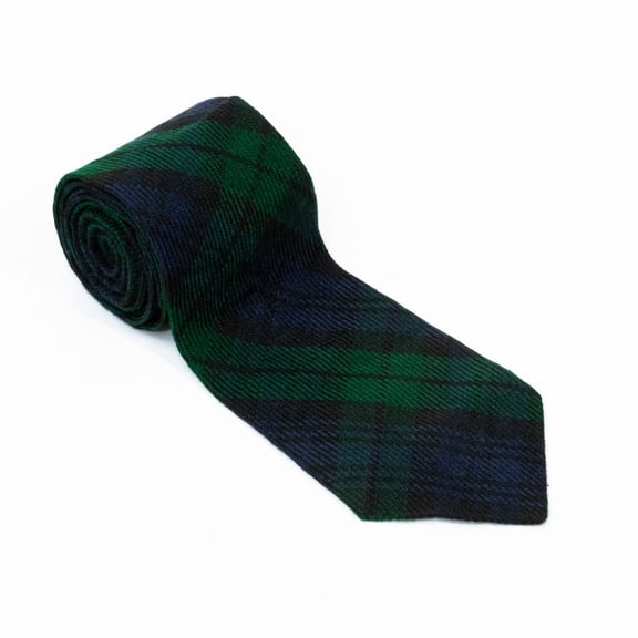 UMAM Scottish Neckties For Men Check, Plaid Men's Ties in Different Tartans (BLACK WATCH TARTAN 008-NT)