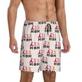 thumbnail image 2 of Gaeub Mothers Day Printed Men's Short Pajama Pants, Lightweight Lounge & Sleep Bottoms Keep You Cool - Medium, 2 of 9