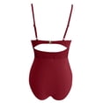 thumbnail image 4 of Women's High Waisted Monokini Swimsuit - Push Up Wrap Swimwear with Ruched Bottom, Removable Padding, S-XXL Sizes, 4 of 4