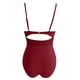 thumbnail image 3 of Gibobby Traje de baño de una pieza Wrap Up Baño Mujer Monokini Traje de baño Cintura Traje Empuje Traje de baño Traje de baño Trajes de baño(Vino,CH), 3 of 4